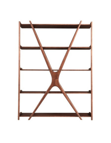 Étagère MÉLODIE Bois Noyer 200 cm | Côté Loges