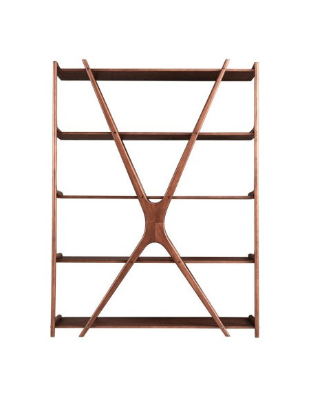 Étagère MÉLODIE Bois Noyer 200 cm | Côté Loges