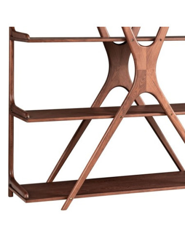 Étagère MÉLODIE Bois Noyer 200 cm | Côté Loges