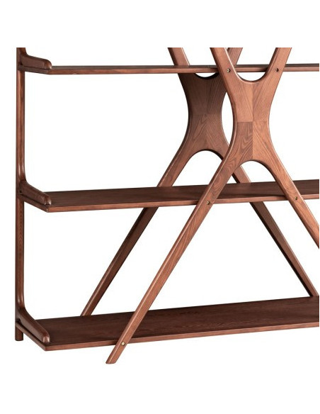 Étagère MÉLODIE Bois Noyer 200 cm | Côté Loges