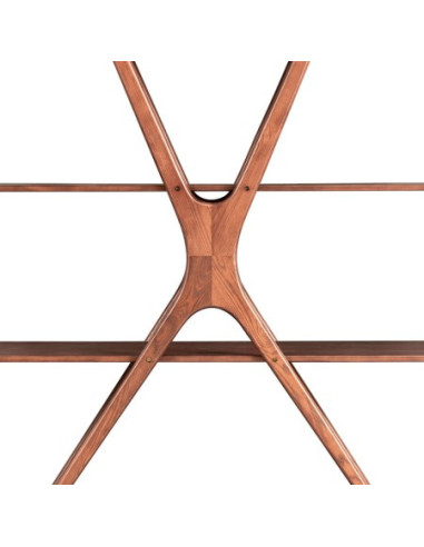 Étagère MÉLODIE Bois Noyer 200 cm | Côté Loges