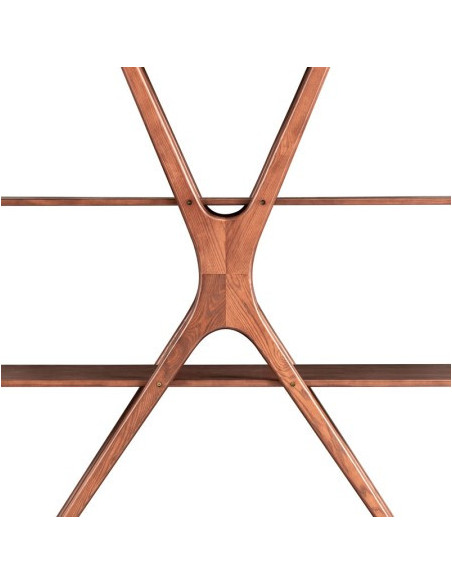Étagère MÉLODIE Bois Noyer 200 cm | Côté Loges