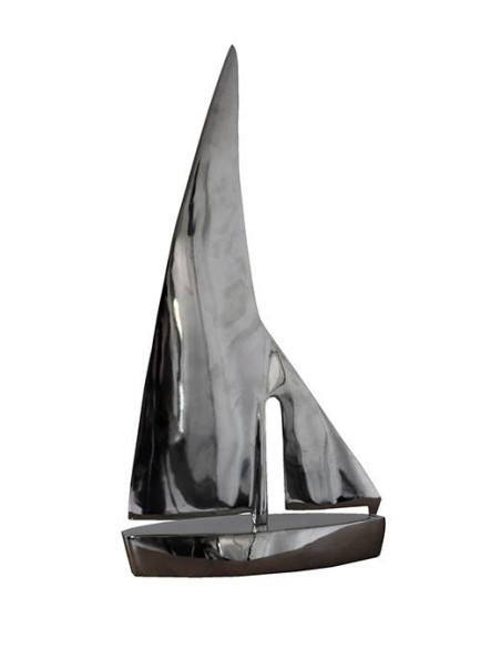 Voilier miniature nickelée – Grand modèle