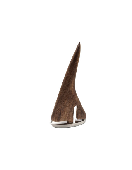 Voilier miniature nickelée et bois – Petit modèle