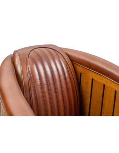 Côté Loges | Fauteuil club Cook cuir vintage authentique