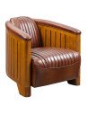 Fauteuil club Cook cuir vintage