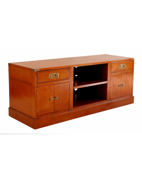 Côté Loges | Meuble TV Magellan en bois massif nautique