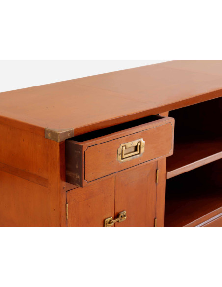 Côté Loges | Meuble TV Magellan en bois massif nautique