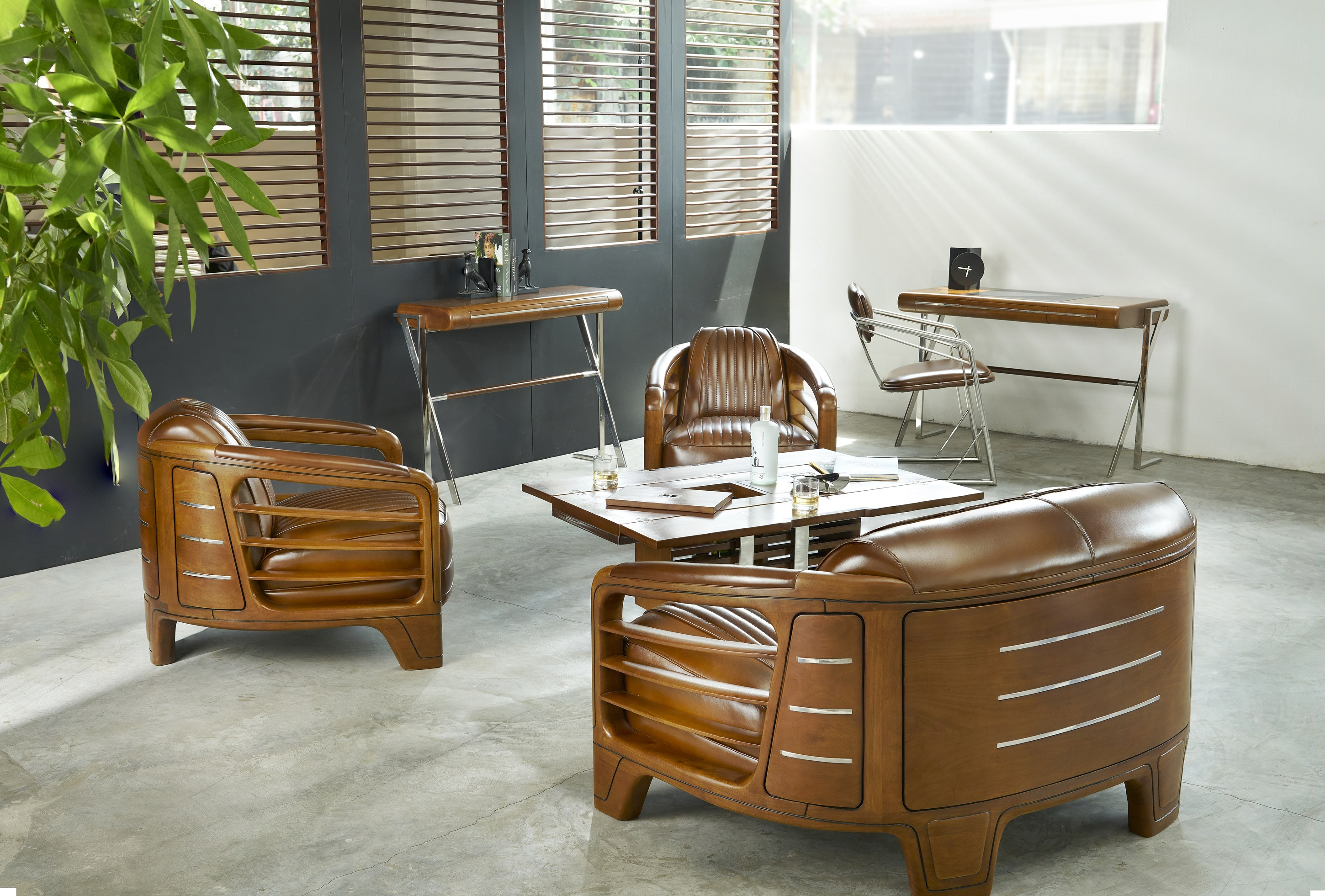 Salon élégant façon Côte d’Amour : matières, couleurs & meubles